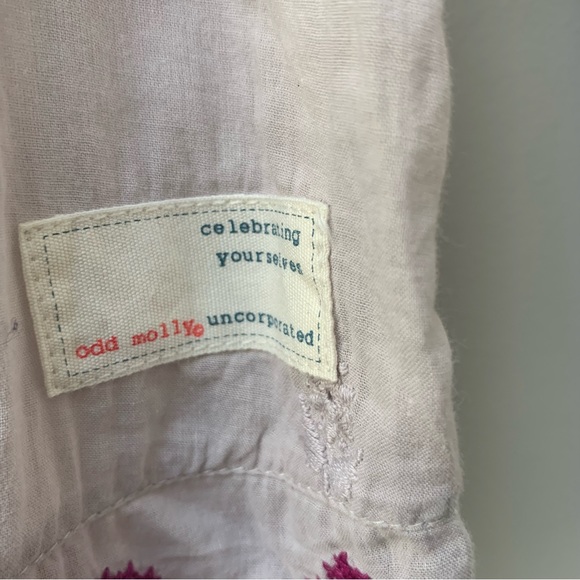 Odd Molly gypsy boho cotton top blouse size 1 / small - Picture 2 of 10